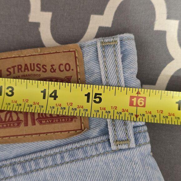 Levis Low Pro Straight Jeans Womens 29 Light Wash Ripped Distressed Cotton - Picture 13 of 16